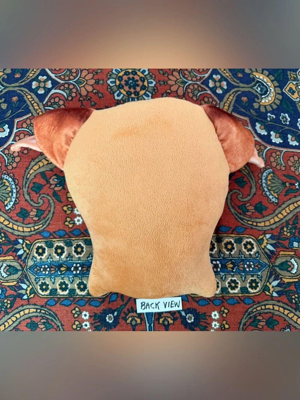 Boxer Dog face Plush Pillow in Brown and White - Brand Unknown